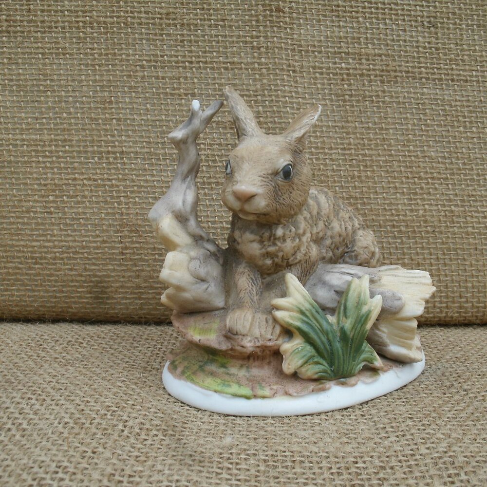 Vintage Homco Porcelain Rabbit Figurine - Picture 2 of 16